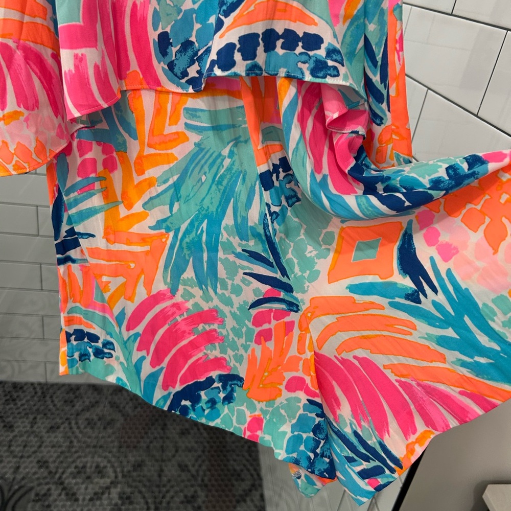 EUC Lilly Pulitzer Multicolor Romper Size 8 - Picture 3 of 4